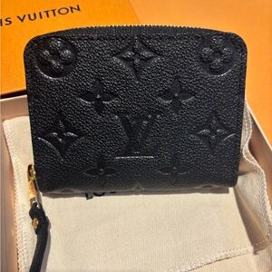Louis Vuitton Black Embossed Monogram Wallet